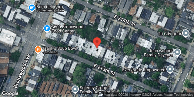 Aerial map of 927 EAST 213 STREET, Bronx
