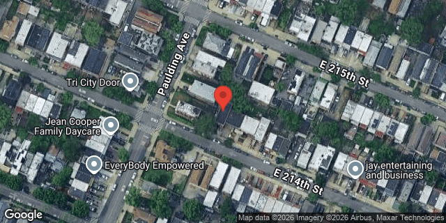 Aerial map of 1015 EAST 214 STREET, Bronx