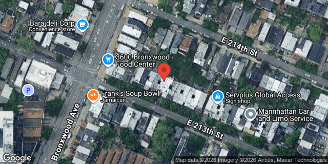 Aerial map of 917 EAST 213 STREET, Bronx