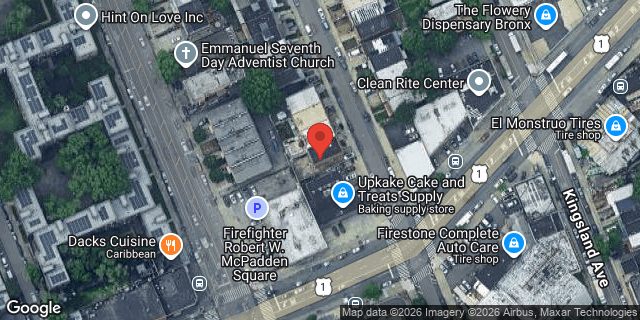 Aerial map of 3443 MICKLE AVENUE, Bronx