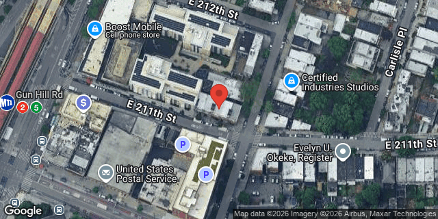 Aerial map of 725 EAST 211 STREET, Bronx