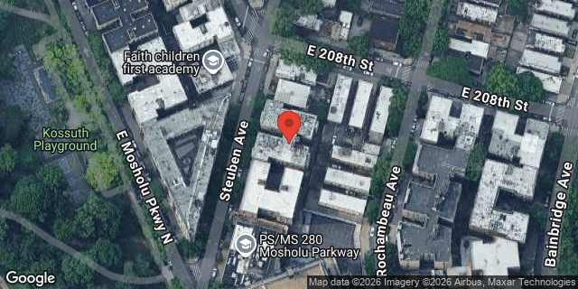 Aerial map of 3230 STEUBEN AVENUE, Bronx