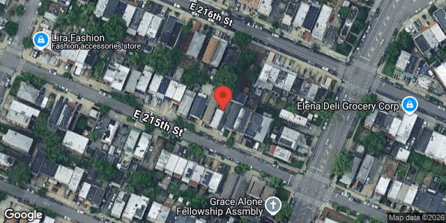 Aerial map of 1041 EAST 215 STREET, Bronx