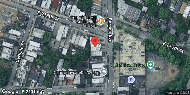 Aerial map of 3539 BARNES AVENUE, Bronx