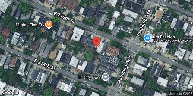 Aerial map of 954 EAST 215 STREET, Bronx