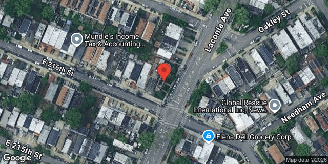 Aerial map of 3709 LACONIA AVENUE, Bronx
