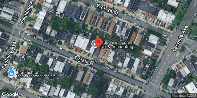 Aerial map of 1031 EAST 216 STREET, Bronx