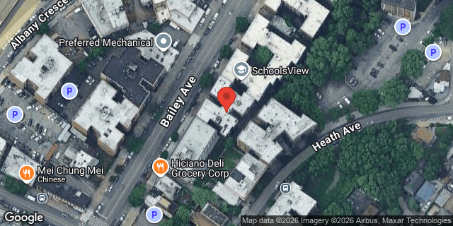 Aerial map of 3138 BAILEY AVENUE, Bronx