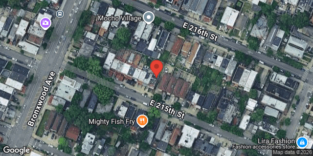 Aerial map of 925B EAST 215 STREET, Bronx