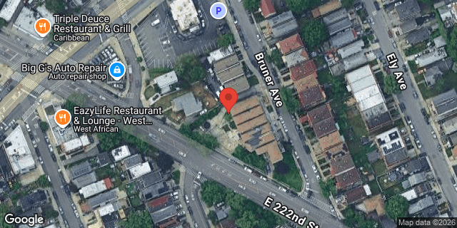 Aerial map of 3411 BRUNER AVENUE, Bronx