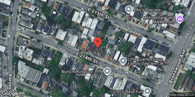 Aerial map of 839 EAST 214 STREET, Bronx