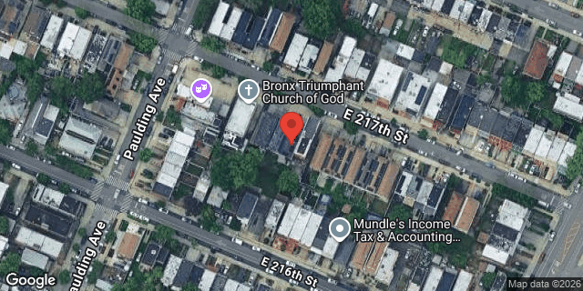 Aerial map of 1020 EAST 217 STREET, Bronx