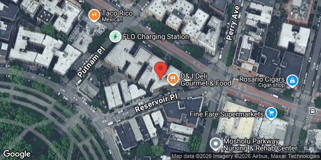 Aerial map of 282 EAST GUN HILL ROAD, Bronx