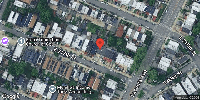 Aerial map of 1043 EAST 217 STREET, Bronx