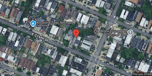 Aerial map of 957 EAST 216 STREET, Bronx