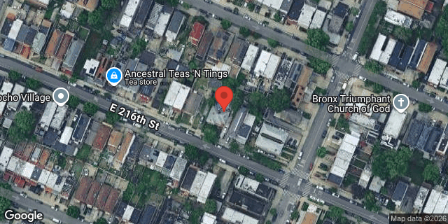 Aerial map of 951 EAST 216 STREET, Bronx
