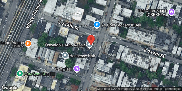 Aerial map of 728 EAST 214 STREET, Bronx