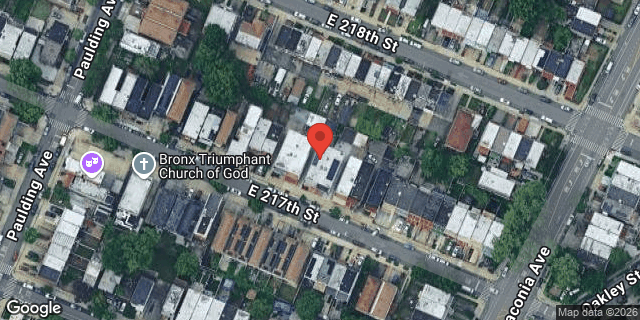 Aerial map of 1033 EAST 217 STREET, Bronx