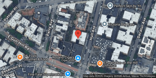 Aerial map of 3511 HULL AVENUE, Bronx
