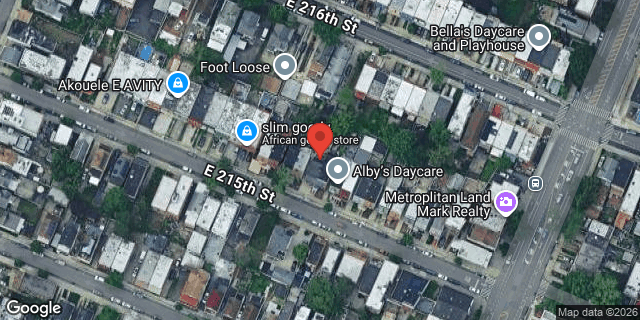 Aerial map of 845 EAST 215 STREET, Bronx