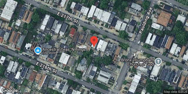 Aerial map of 950 EAST 217 STREET, Bronx
