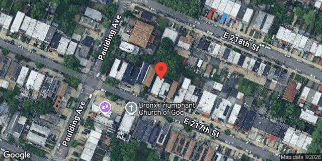 Aerial map of 1017 EAST 217 STREET, Bronx