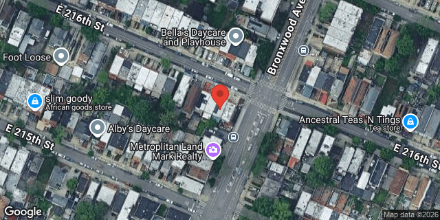 Aerial map of 872 EAST 216 STREET, Bronx