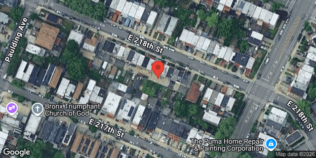 Aerial map of 1040 EAST 218 STREET, Bronx