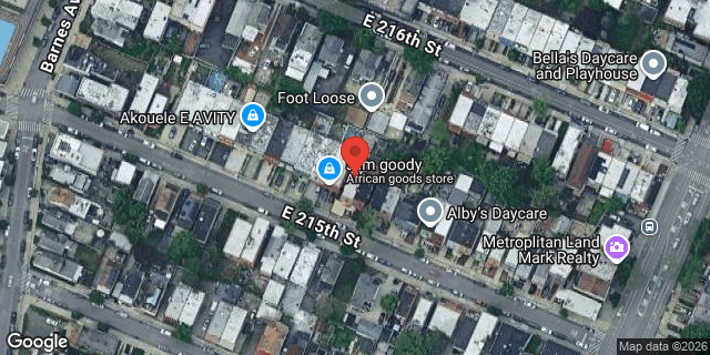 Aerial map of 837 EAST 215 STREET, Bronx