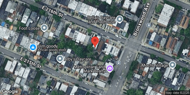 Aerial map of 864 EAST 216 STREET, Bronx