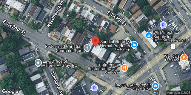 Aerial map of 1317 EAST 222 STREET, Bronx