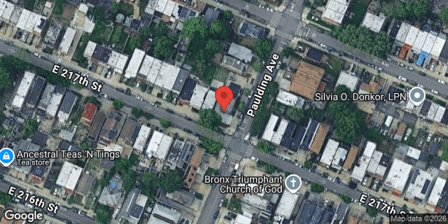 Aerial map of 3727 PAULDING AVENUE, Bronx