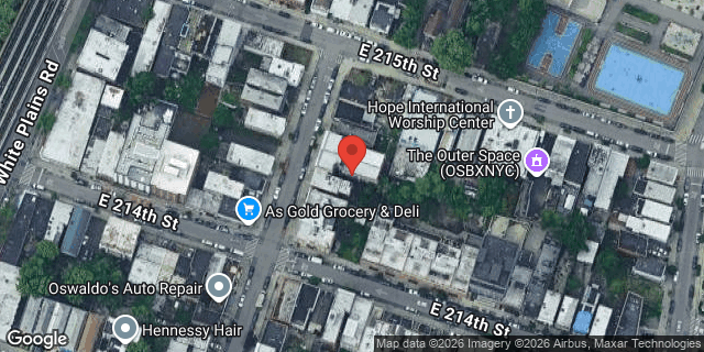 Aerial map of 3642 HOLLAND AVENUE, Bronx