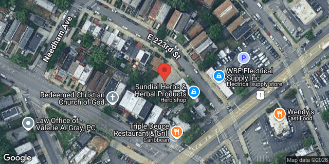 Aerial map of 1334 EAST 223 STREET, Bronx