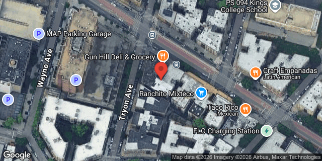 Aerial map of 230 EAST GUN HILL ROAD, Bronx