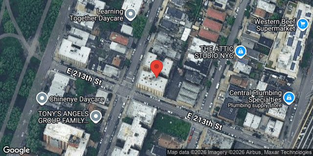 Aerial map of 3604 OLINVILLE AVENUE, Bronx