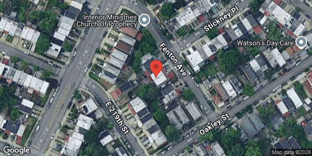 Aerial map of 3641 FENTON AVENUE, Bronx