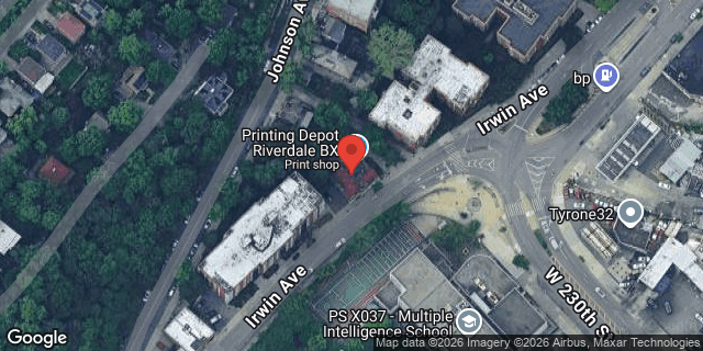 Aerial map of 2775 IRWIN AVENUE, Bronx