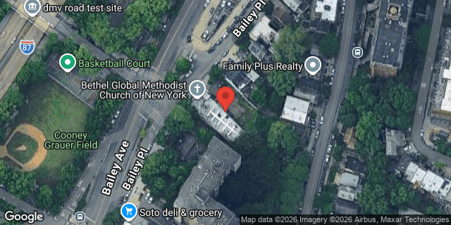 Aerial map of 3404 BAILEY AVENUE, Bronx