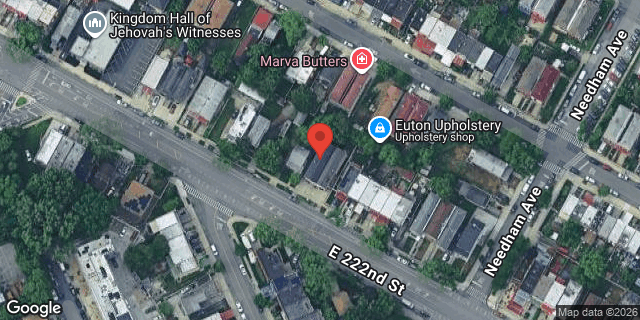 Aerial map of 1257 EAST 222 STREET, Bronx