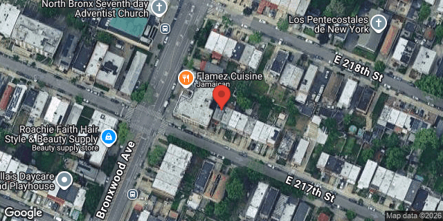 Aerial map of 915 EAST 217 STREET, Bronx