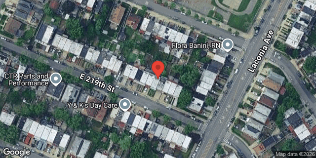 Aerial map of 1049 EAST 219 STREET, Bronx