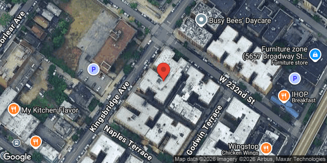 Aerial map of 3140 KINGSBRIDGE AVENUE, Bronx