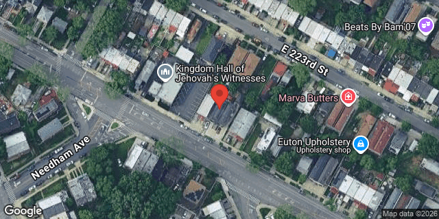 Aerial map of 1229 EAST 222 STREET, Bronx