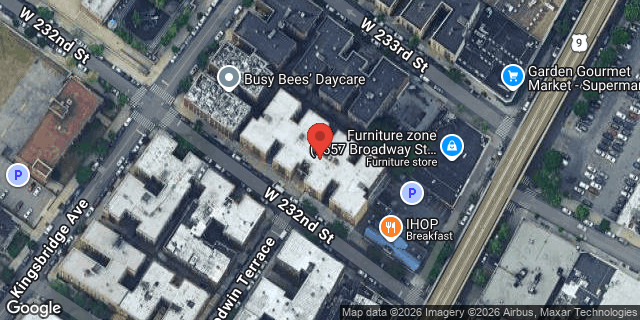 Aerial map of 225 WEST 232 STREET, Bronx