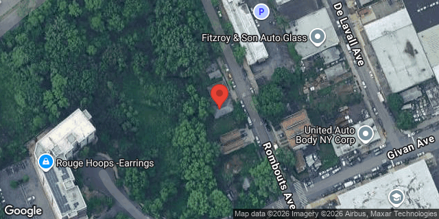 Aerial map of 3319 ROMBOUTS AVENUE, Bronx