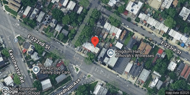 Aerial map of 1207 EAST 222 STREET, Bronx
