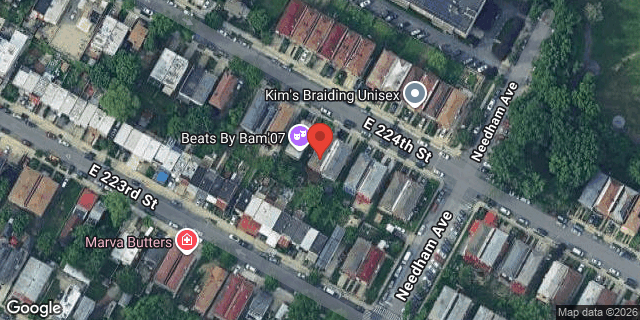 Aerial map of 1278 EAST 224 STREET, Bronx