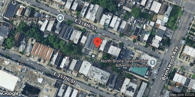 Aerial map of 848 EAST 218 STREET, Bronx