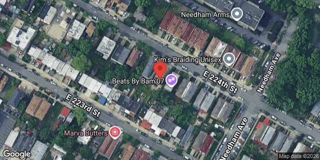Aerial map of 1252 EAST 224 STREET, Bronx